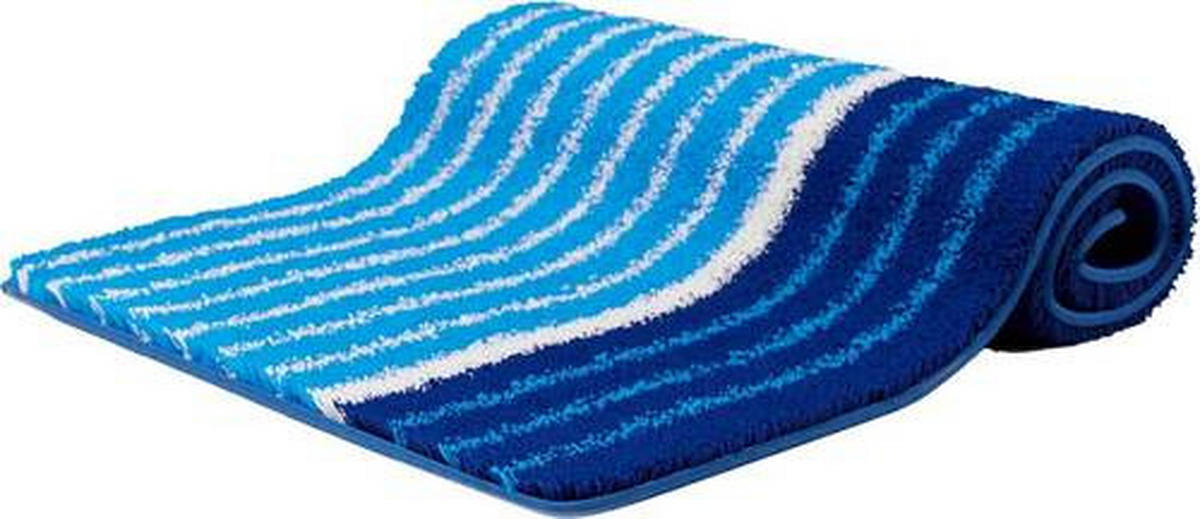BADEMATTE GRUND Blau 70/120 cm  - Blau, Basics, Kunststoff/Textil (70/120cm) - Grund