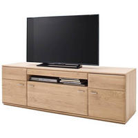 TV-ELEMENT  in 180/58/50 cm  - Eichefarben/Nickelfarben, Design, Holz/Holzwerkstoff (180/58/50cm) - Livetastic