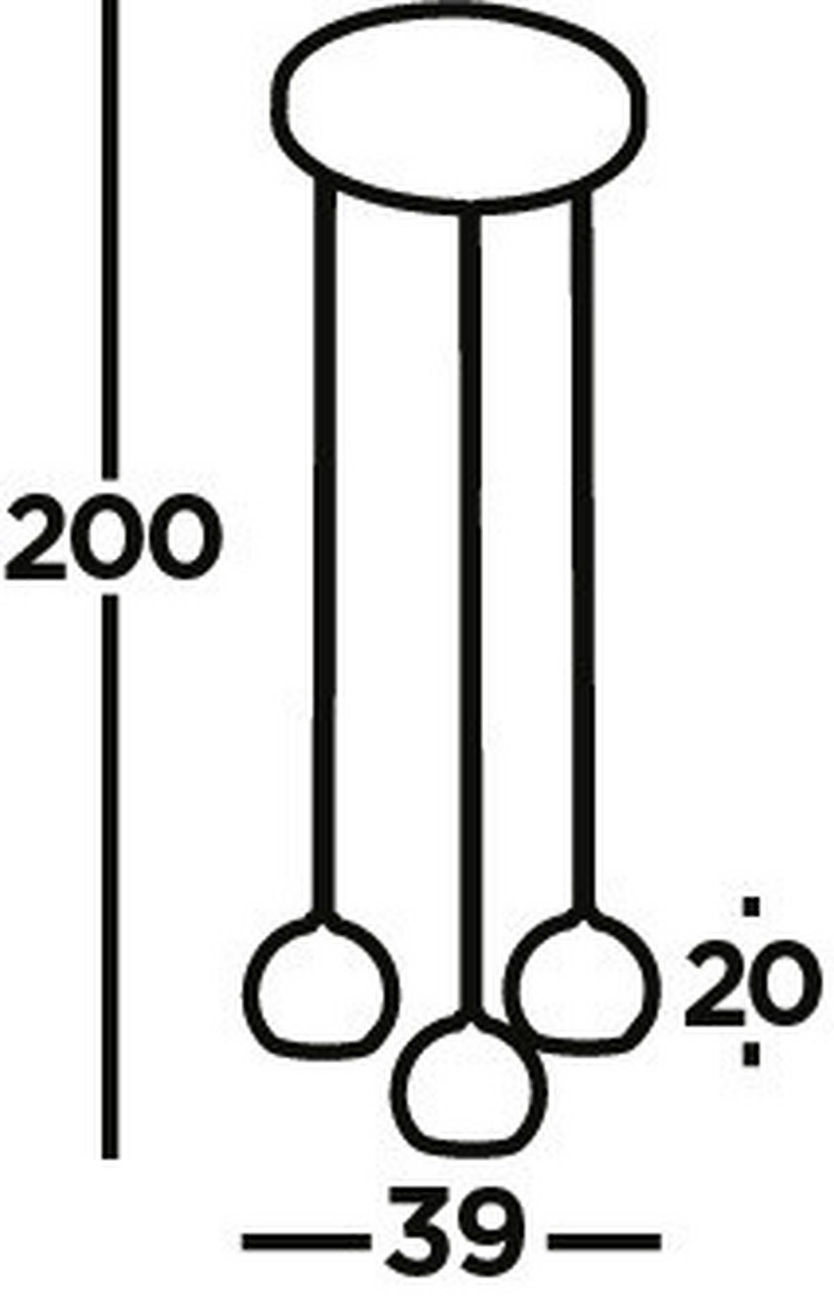 VISEČA NIHALNA SVETILKA  Eindhoven      39/200 cm      GU10 - črna, Design, kovina (39/200cm)