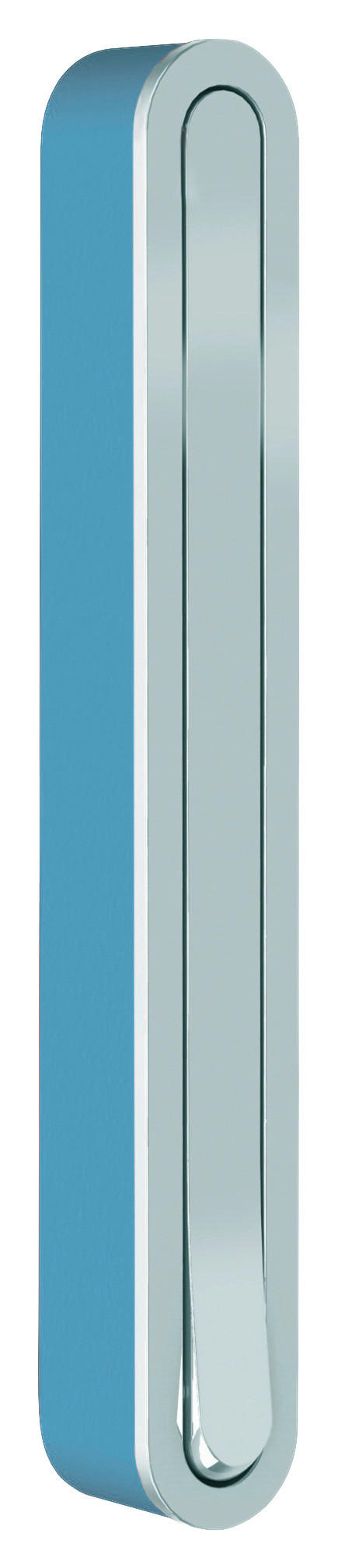 WANDHAKEN Blau, Silberfarben  - Blau/Silberfarben, Design, Kunststoff/Metall (2,1/16/2,1-15,6cm)