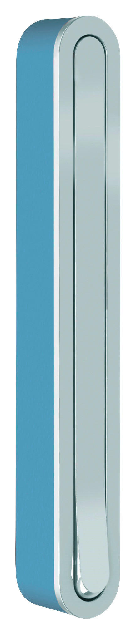 WANDHAKEN  in Blau, Chromfarben  - Blau/Chromfarben, Design, Kunststoff/Metall (2,1/16/2,1-15,6cm)