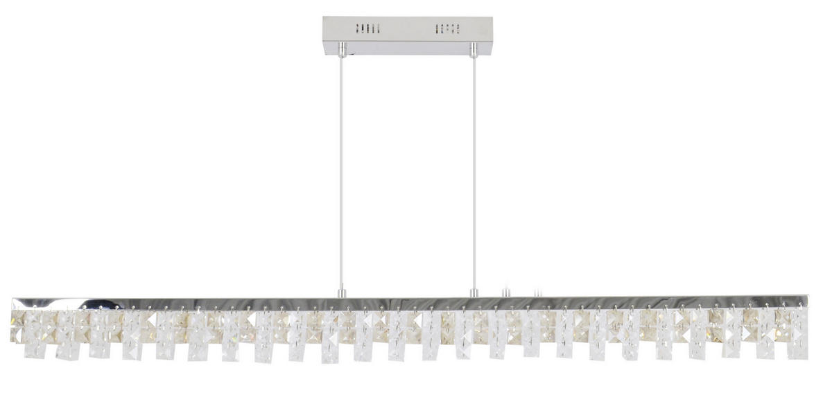 LED-HÄNGELEUCHTE 80/8/120 cm  - Chromfarben, Design, Glas/Metall (80/8/120cm) - Näve