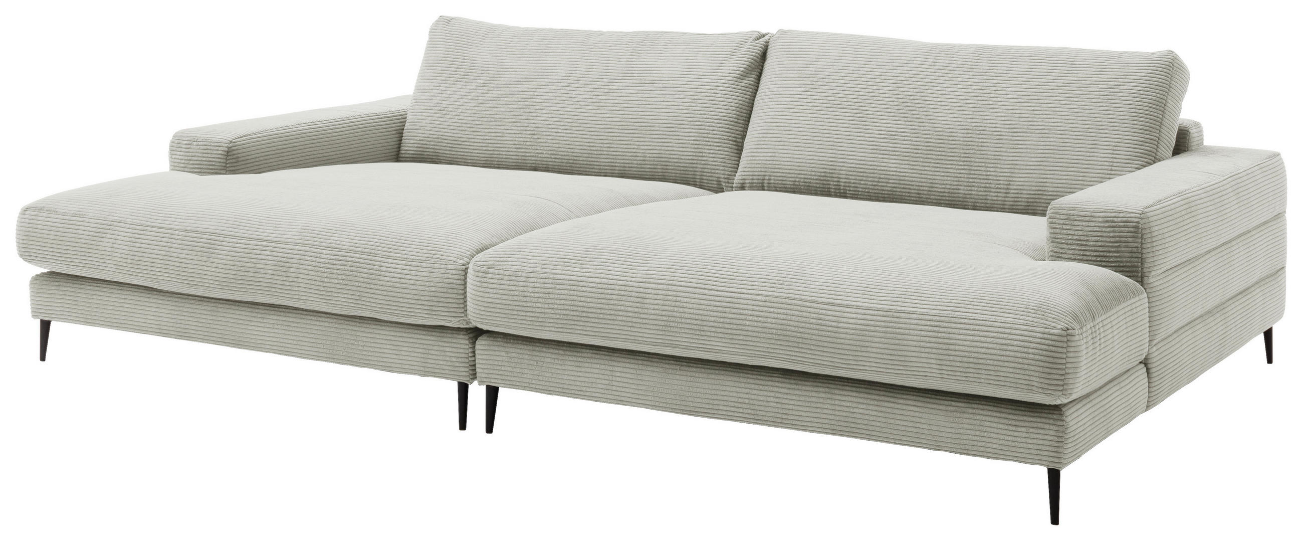 Thumbnail - Dieter Knoll Bigsofa, Hellgrau, Textil, 2-Sitzer, Füllung: Federn, Kaltschaum, Vlies, 296x83x177 cm, Typenauswahl, Fußau...