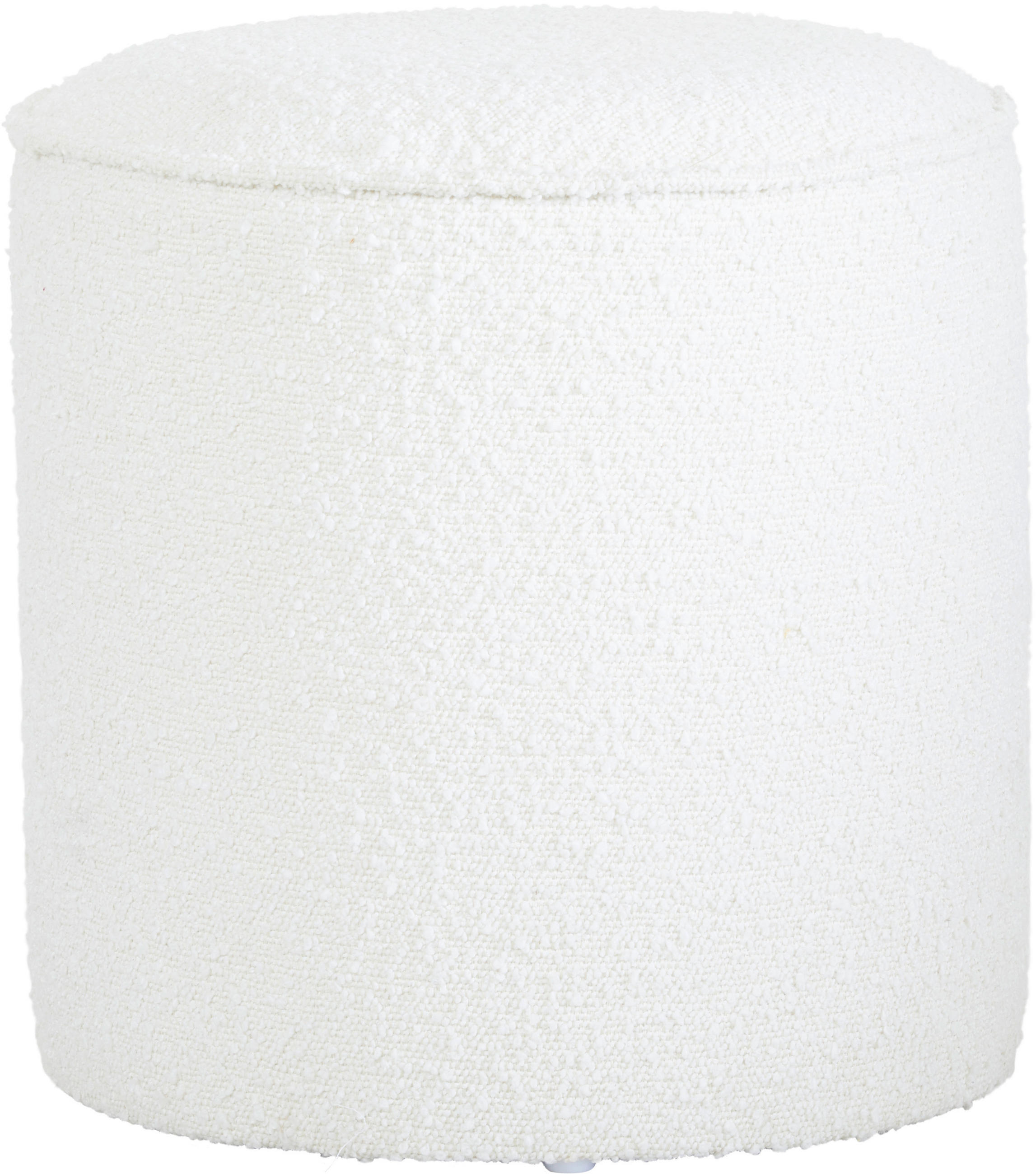 HOCKER Bouclé Weiß  - Weiß, Trend, Textil (40/40/40cm) - Xora