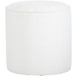 HOCKER in Textil Weiß  - Weiß, Trend, Textil (40/40/40cm) - Xora