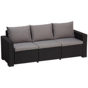LOUNGESOFA 199/72/68 cm - Graphitfarben/Grau, Design, Kunststoff/Textil (199/72/68cm) - Ambia Garden