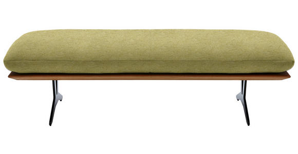 HOCKERBANK in Holz, Textil Limette - Limette/Schwarz, Design, Holz/Textil (150/43/60cm) - Dieter Knoll