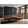 ECKSOFA in Chenille Rostfarben  305/224 cm  - Rostfarben/Schwarz, Design, Textil/Metall (305/224cm) - Dieter Knoll