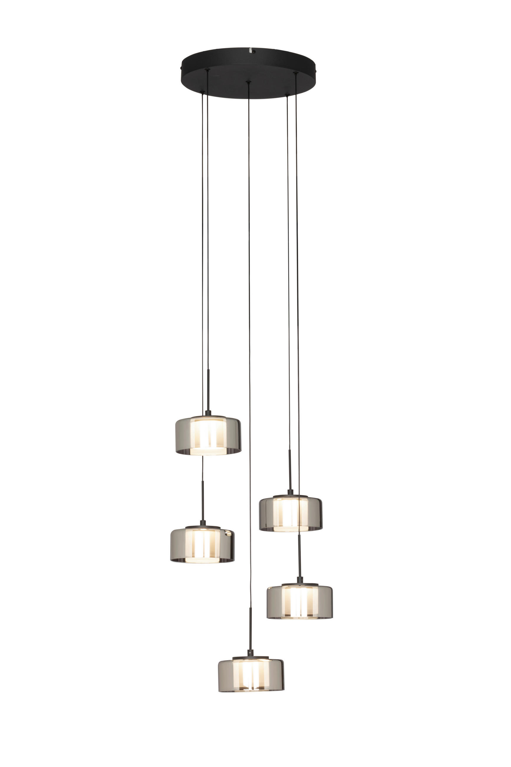 LED-HÄNGELEUCHTE Newark 44/150 cm   - Dunkelgrau, Design, Glas (44/150cm) - Dieter Knoll