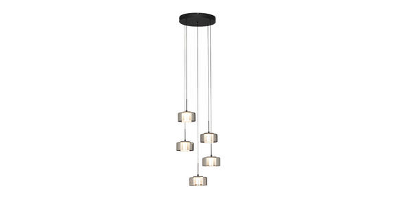 LED-HÄNGELEUCHTE Newark 44/150 cm - Dunkelgrau, Design, Glas (44/150cm) - Dieter Knoll