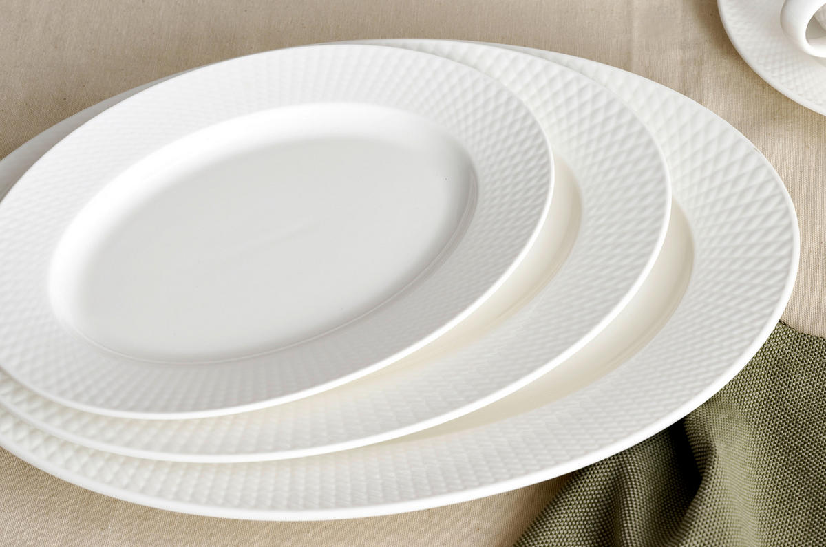 TAFELSERVICE Saphir 12-teilig  - Weiss, Konventionell, Keramik (28,5/20,5/28,5cm) - Ritzenhoff Breker