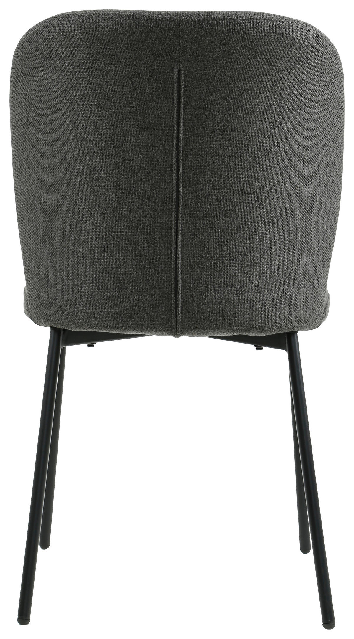 STUHL Leinenoptik Anthrazit, Schwarz Pappel Sperrholz  - Anthrazit/Schwarz, Design, Holz/Textil (49/84,5/58cm) - Carryhome