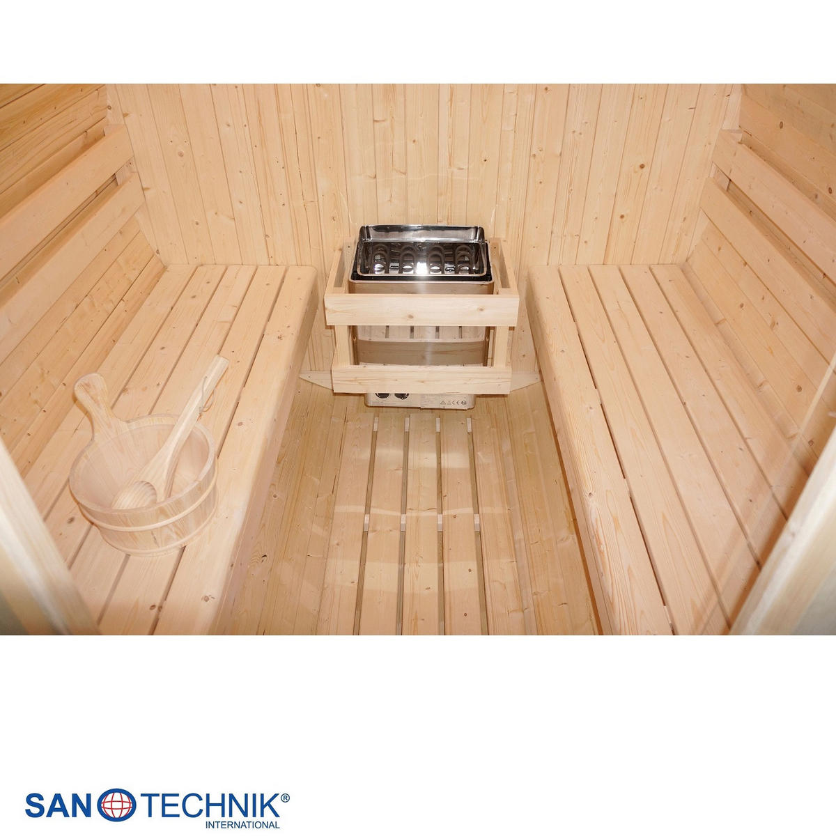 SUDOVÁ SAUNA  - barvy smrku, Konvenční, dřevo/sklo (189/180/191,5cm) - Sanotechnik