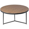 COUCHTISCH Walnuss furniert rund Schwarz, Walnussfarben  - Walnussfarben/Schwarz, Design, Holz/Holzwerkstoff (80/40/80cm) - MID.YOU