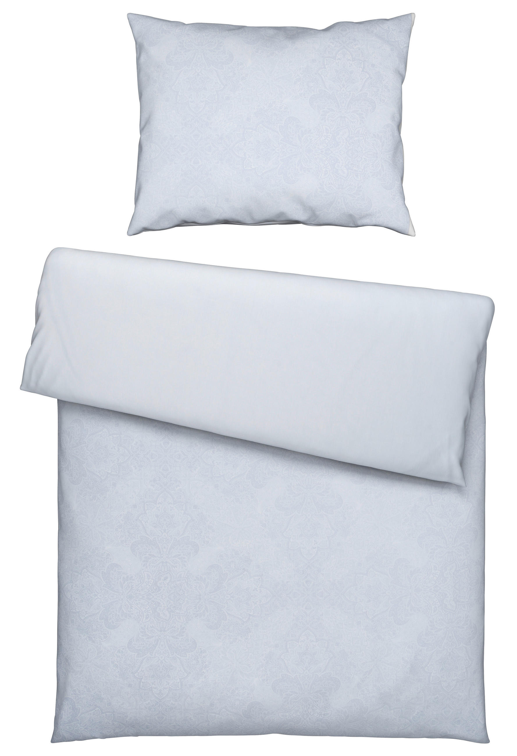 POVLEČENÍ, damašek, modrá, 140/200 cm - modrá, Konvenční, textil (140/200cm) - Curt Bauer