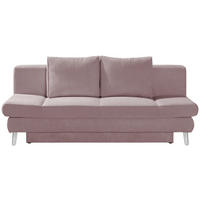 SCHLAFSOFA in Cord Rosa  - Chromfarben/Rosa, Design, Textil/Metall (200/85/90cm) - Xora