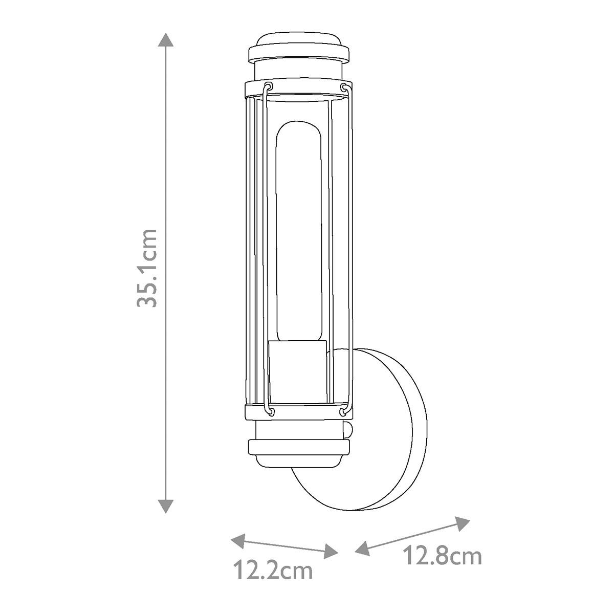 BADEZIMMER-WANDLEUCHTE - Messingfarben/Schwarz, Konventionell, Glas/Metall (35,1/12,2/12,8cm) - Elstead Lighting