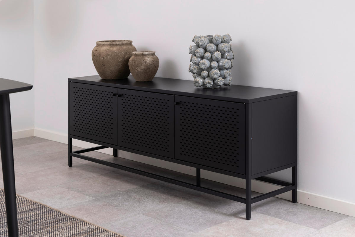 SIDEBOARD 160/60/40 cm  in Schwarz  - Schwarz, Konventionell, Metall (160/60/40cm) - MID.YOU