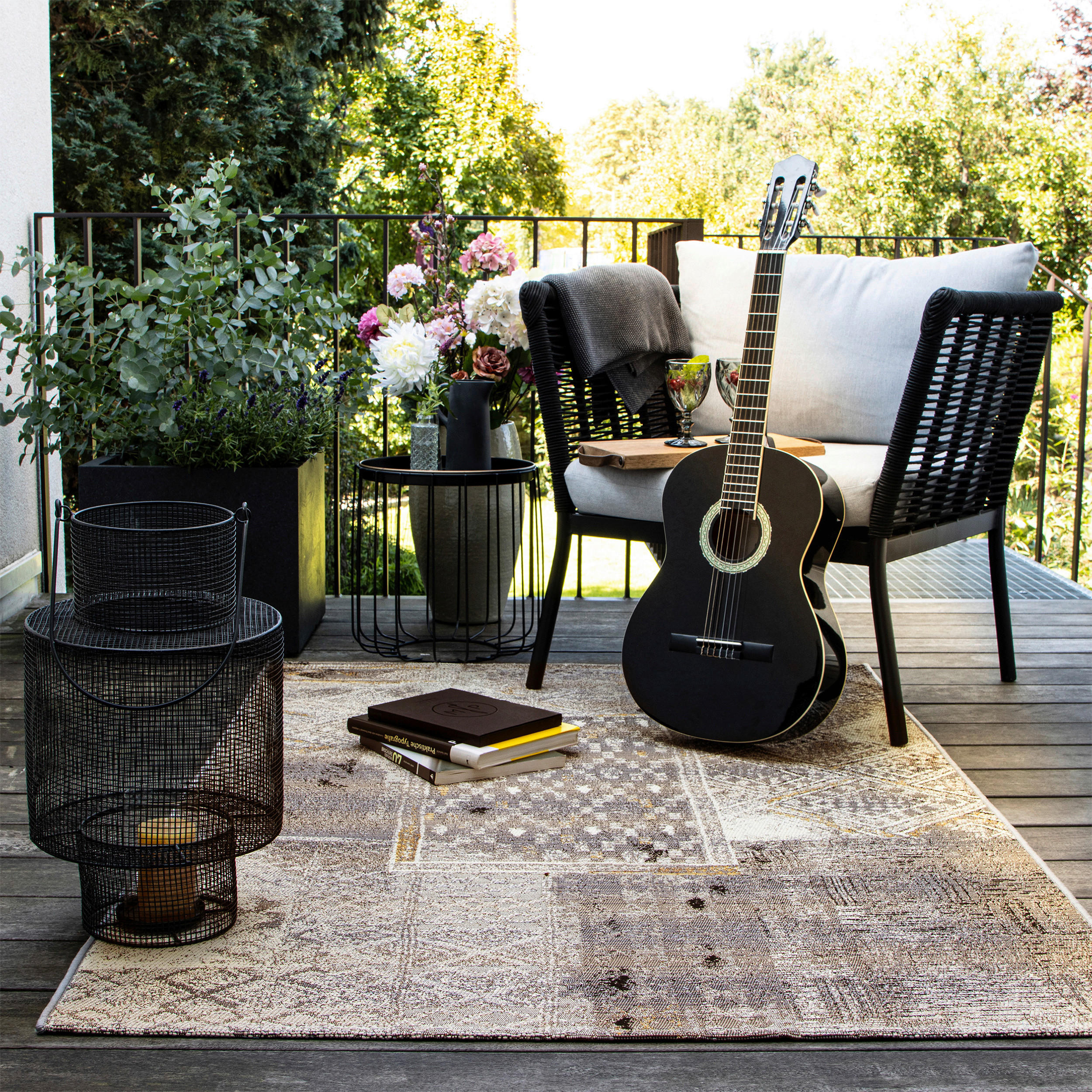 COVOR PENTRU EXTERIOR   - bej/gri, Design, textil (200/290cm) - Novel