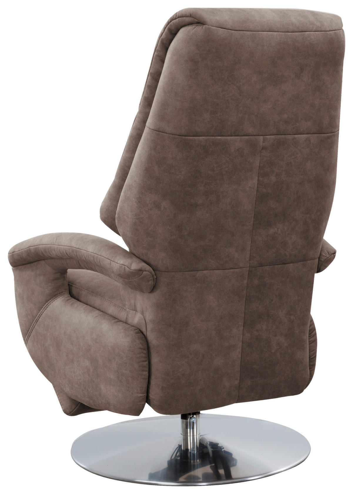 RELAXSESSEL  in Mikrofaser Taupe  - Taupe/Chromfarben, Konventionell, Textil/Metall (74/111/77cm) - Sit & More