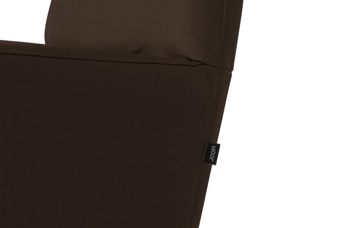 RELAXSESSEL Leder Dunkelbraun  - Dunkelbraun/Schwarz, Modern, Leder/Metall (66/110/83cm) - Joop!