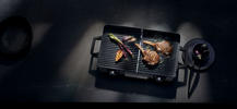 TISCHGRILL 2400 W  - Silberfarben/Schwarz, Design, Metall (50/28/18cm) - WMF