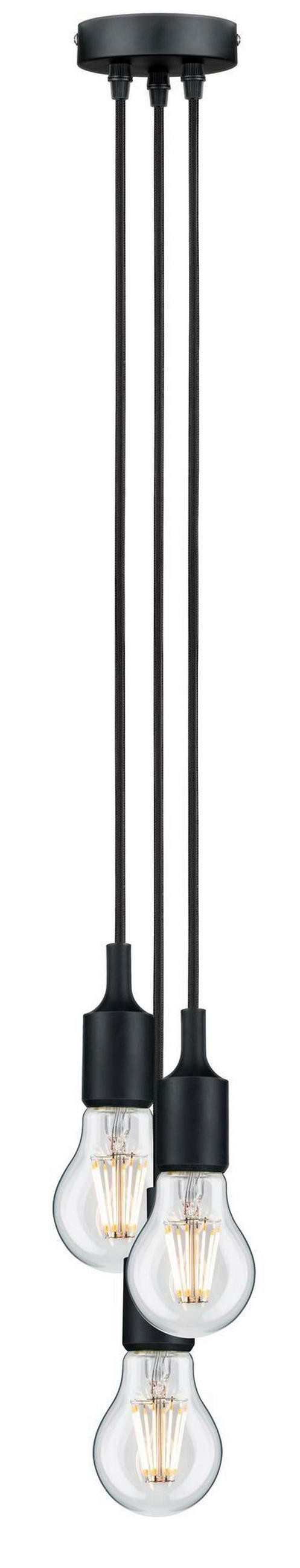 HÄNGELEUCHTE 10,0/200,0 cm  - Schwarz, Design, Kunststoff/Metall (10,0/200,0cm) - Paulmann
