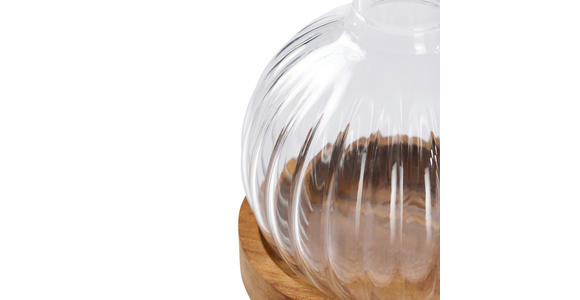 ESSIG-/ÖL-MENAGE - Klar/Akaziefarben, LIFESTYLE, Glas/Holz - Novel