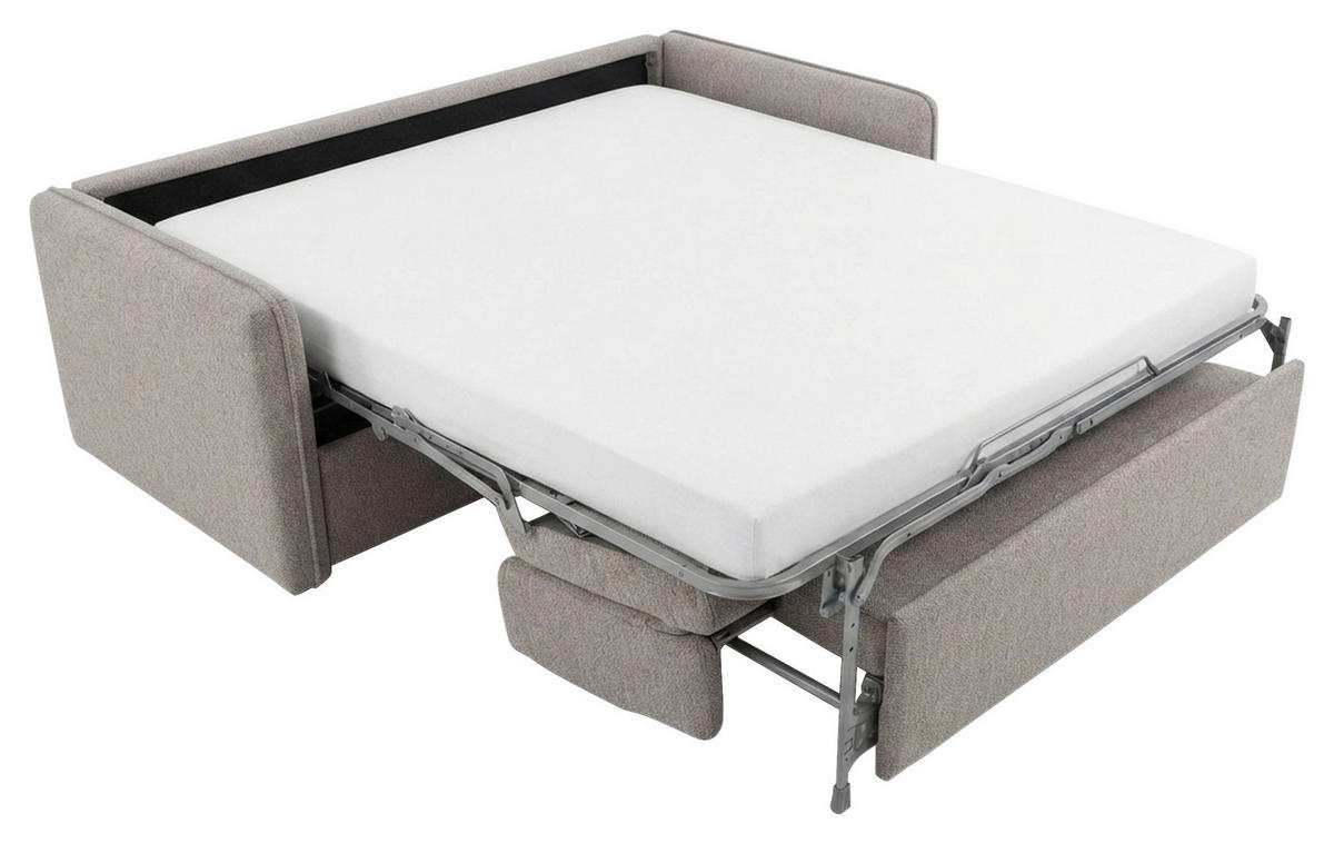 SCHLAFSOFA Webstoff Hellgrau  - Hellgrau/Schwarz, KONVENTIONELL, Kunststoff/Textil (180/86/100cm) - Xora
