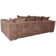 BIGSOFA in Flachgewebe Altrosa  - Chromfarben/Altrosa, KONVENTIONELL, Textil/Metall (256/68/122cm) - Carryhome