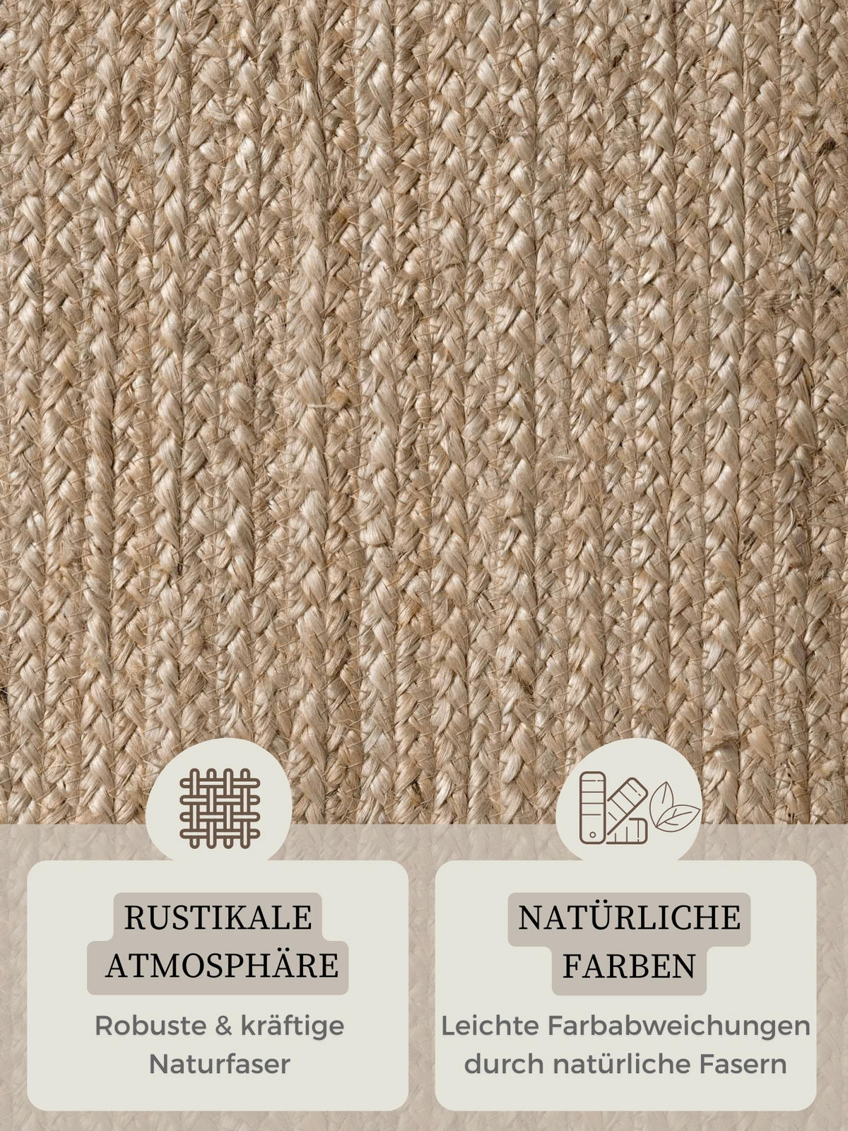 JUTETEPPICH 160/230 cm Jute Braided Greige  - Greige, Basics, Textil (160/230cm) - Hanse Home