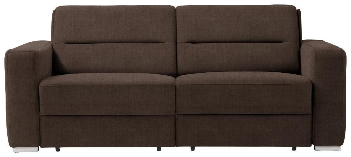 SCHLAFSOFA in Braun  - Braun, KONVENTIONELL, Textil/Metall (202/86/92cm) - Sedda
