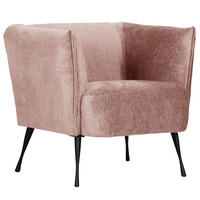 FÅTÖLJ i textil gammelrosa  - svart/gammelrosa, Design, metall/textil (76/73/76cm) - MID.YOU