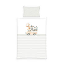 BABYBETTWÄSCHE Renforcé 100/135 cm  - Hellgrau/Weiß, Basics, Textil (100/135cm) - baby best