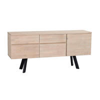 SIDEBOARD  - vit/svart, Design, metall/trä (170/79/42cm) - Rowico