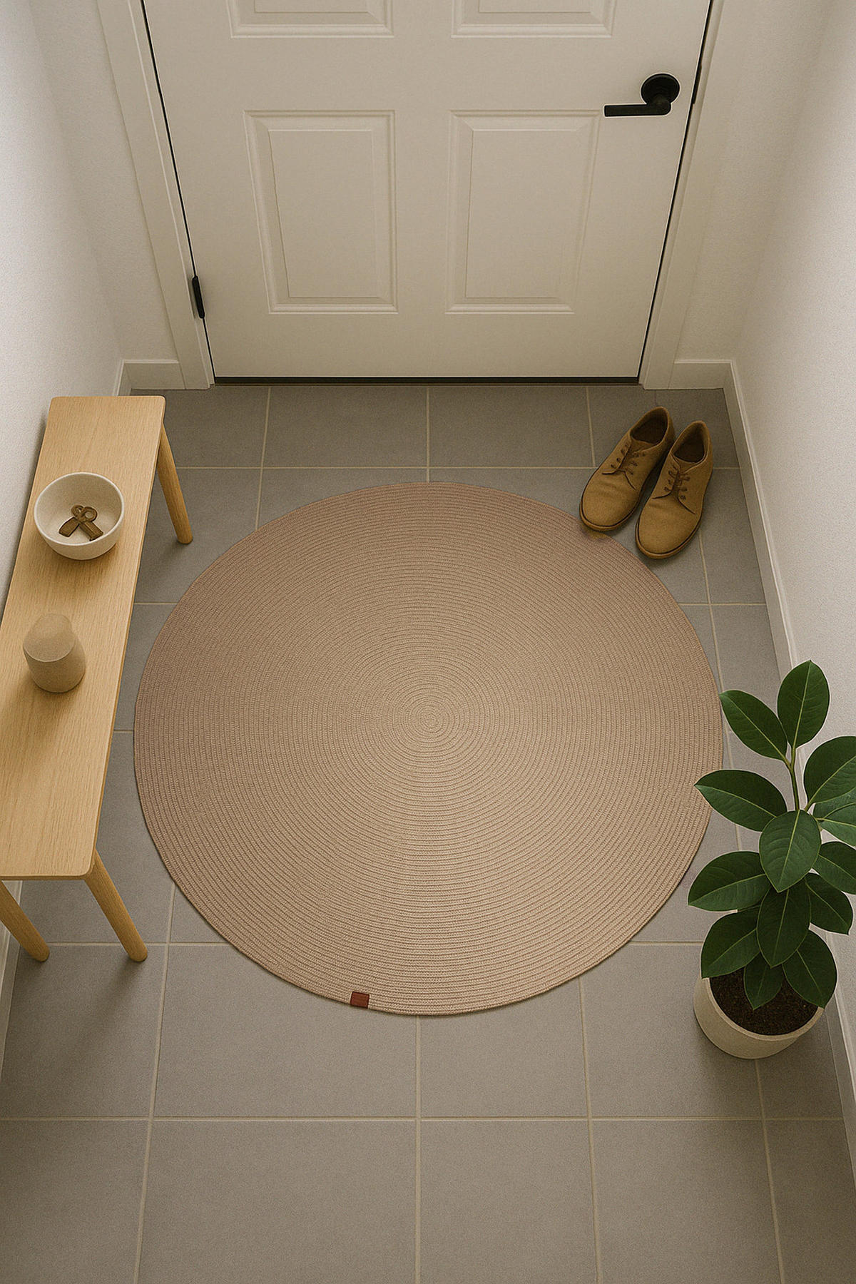 WEBTEPPICH 120 cm Paris Beige rund  - Beige, Basics, Textil (120cm) - Astra