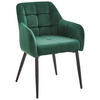 ARMLEHNSTUHL  in Eisen Samt  - Schwarz/Grün, MODERN, Textil/Metall (62/59/83cm) - Livetastic