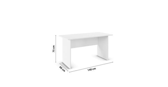 JUGENDSCHREIBTISCH 140/66/75 cm  - Weiß, Trend, Holzwerkstoff (140/66/75cm) - Xora