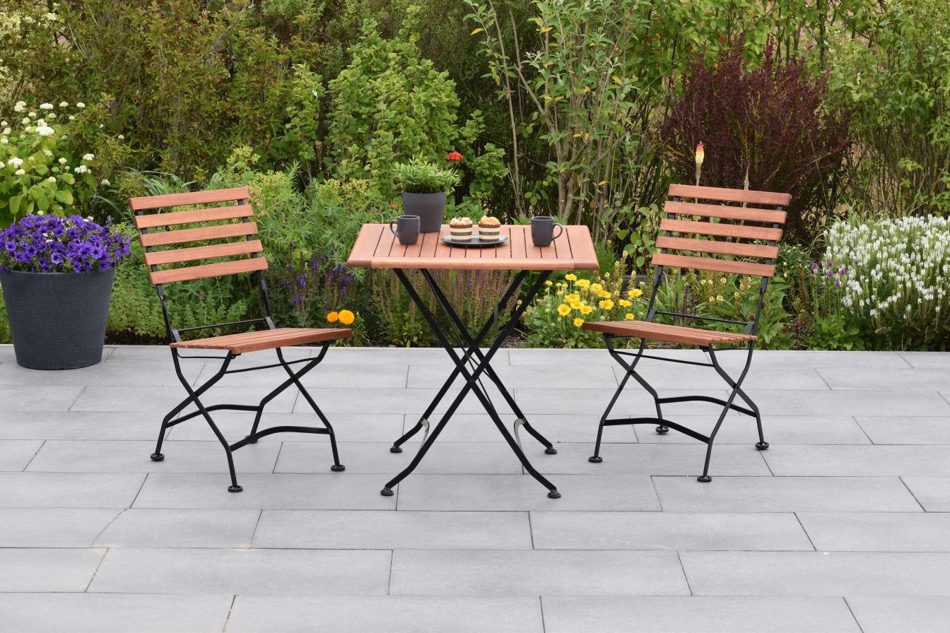 GARTENTISCH 75/75/75 cm Holz rechteckig  - Graphitfarben/Naturfarben, MODERN, Holz (75/75/75cm) - Gardenson