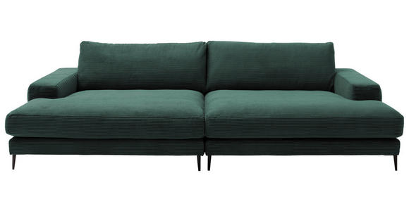 BIGSOFA Cord Grün  - Schwarz/Grün, Design, Textil/Metall (296/83/177cm) - Dieter Knoll