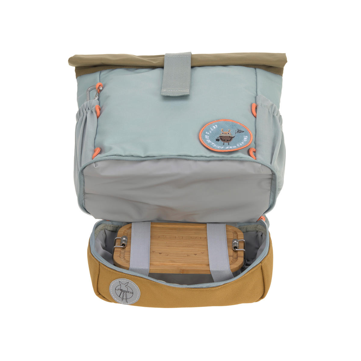 KINDERRUCKSACK Rolltop  - Hellblau, Basics, Textil (23/11/32,5cm) - Lässig