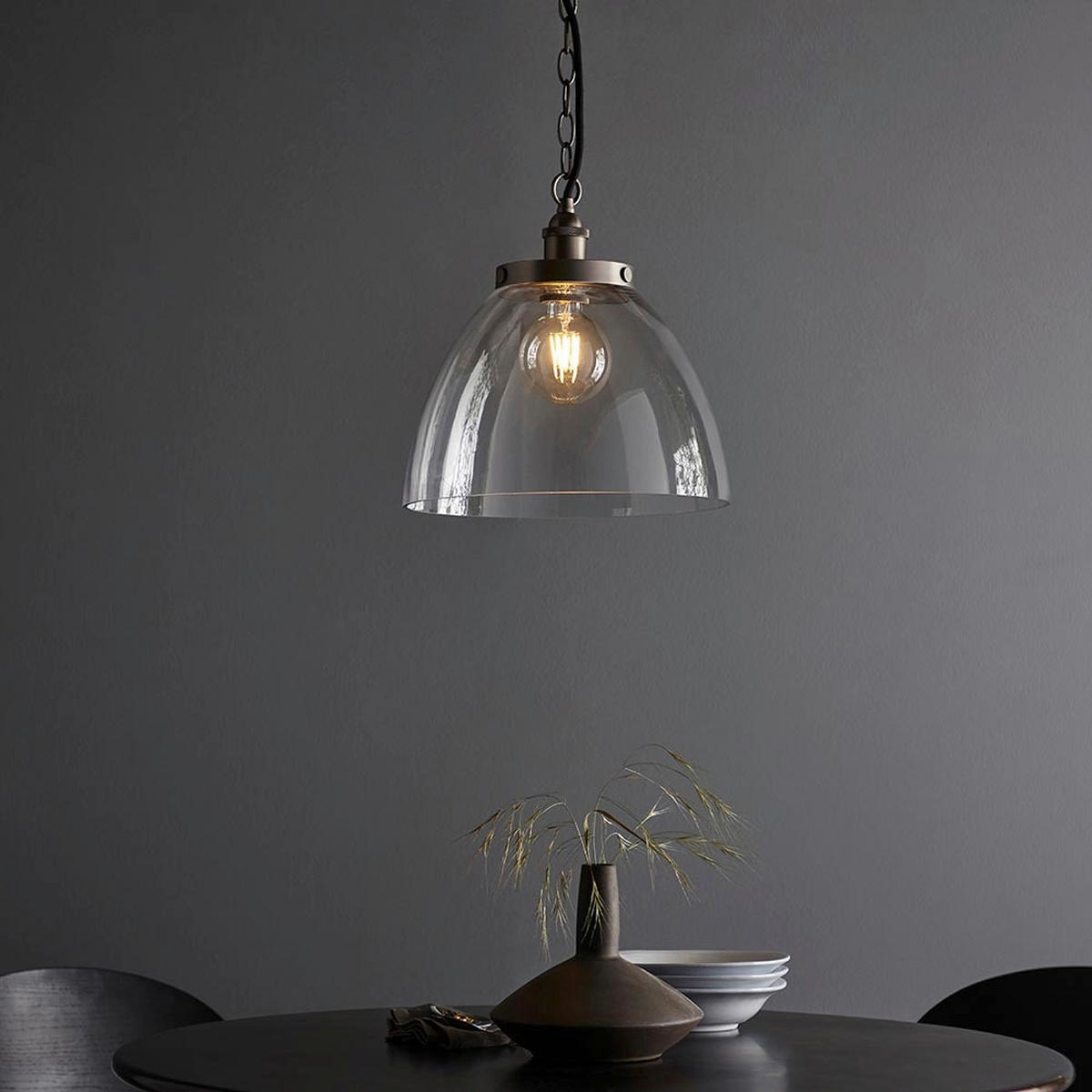 HÄNGELEUCHTE Endon Hansen 33/45-152 cm   - Klar, KONVENTIONELL, Glas (33/45-152cm) - ENDON