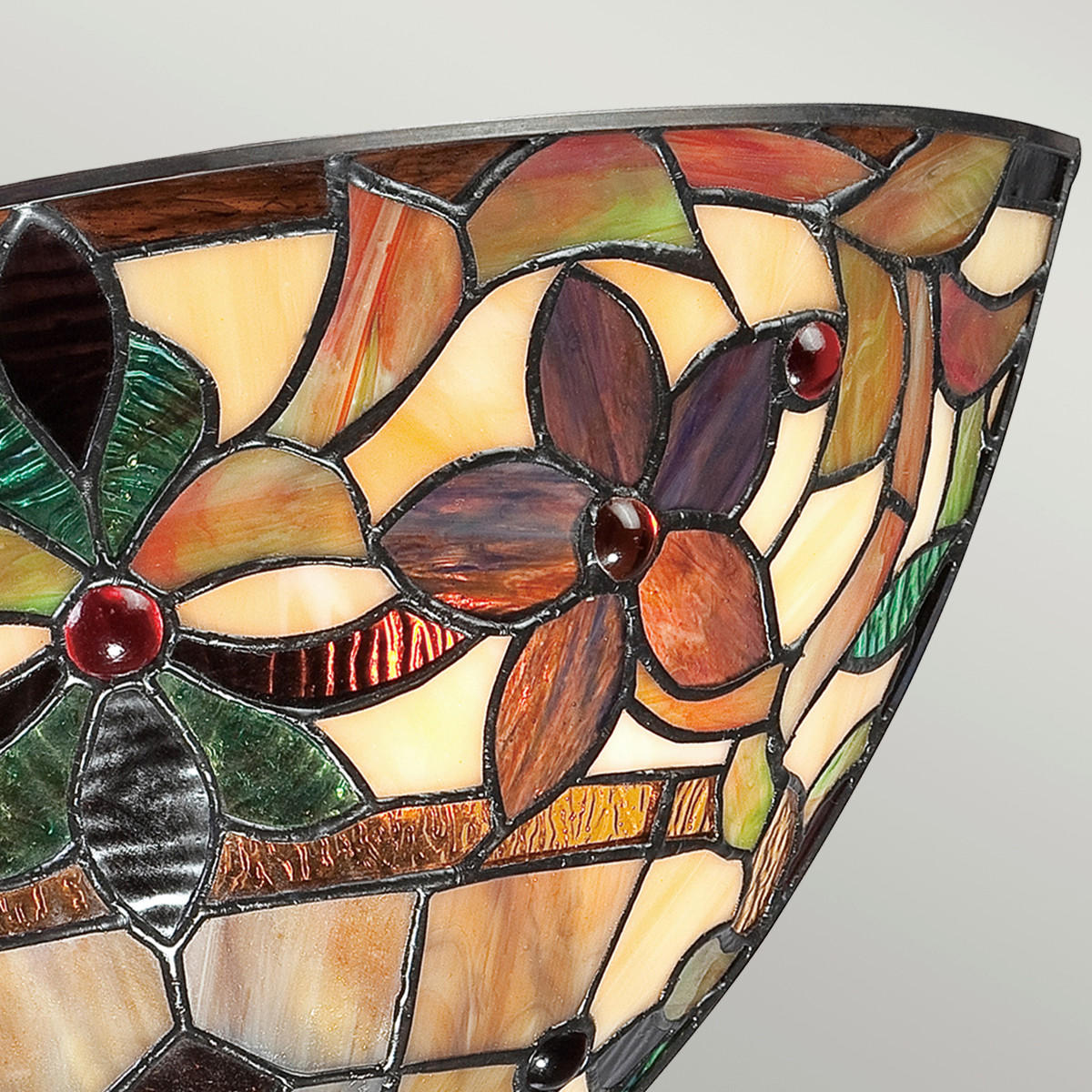 WANDLEUCHTE Elstead Kami-Wu 36.8/17.8/14 cm   - Bronzefarben, KONVENTIONELL, Glas/Metall (36.8/17.8/14cm) - Elstead Lighting