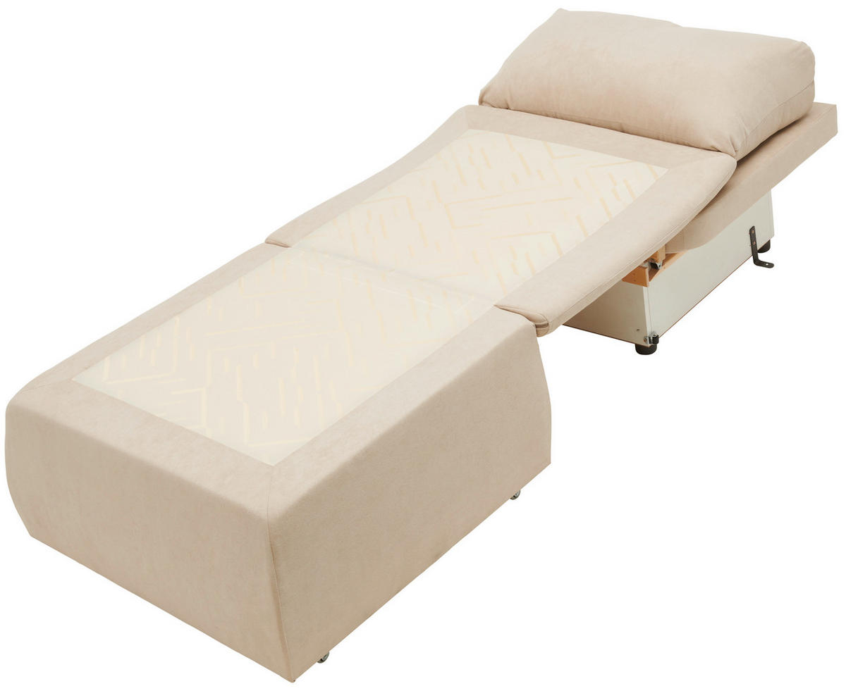 SCHLAFSESSEL Jacquard Beige  - Beige/Schwarz, KONVENTIONELL, Kunststoff/Textil (87/95/87cm) - Livetastic