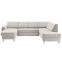 SEDEŽNA GARNITURA, šenilja krem barve, bela  - barve kroma/krem barve, Design, umetna masa/tekstil (165/301/198cm) - Xora