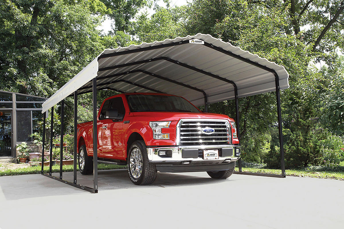 CARPORT - Schwarz/Grau, Basics, Metall (370/260/600cm)