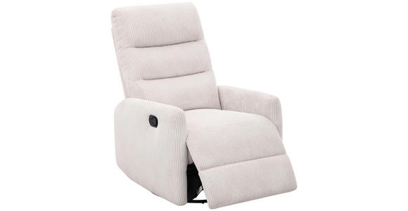 RELAXSESSEL Cord Relaxfunktion    - Beige/Schwarz, Design, Textil/Metall (78/107/95cm) - Carryhome