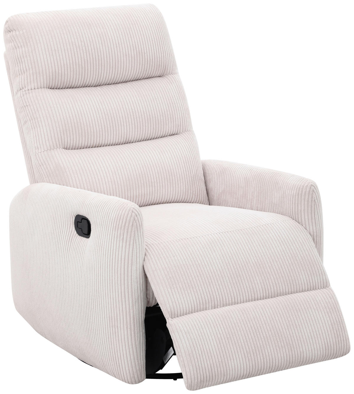 RELAXSESSEL Cord Relaxfunktion    - Beige/Schwarz, Design, Textil/Metall (78/107/95cm) - Carryhome