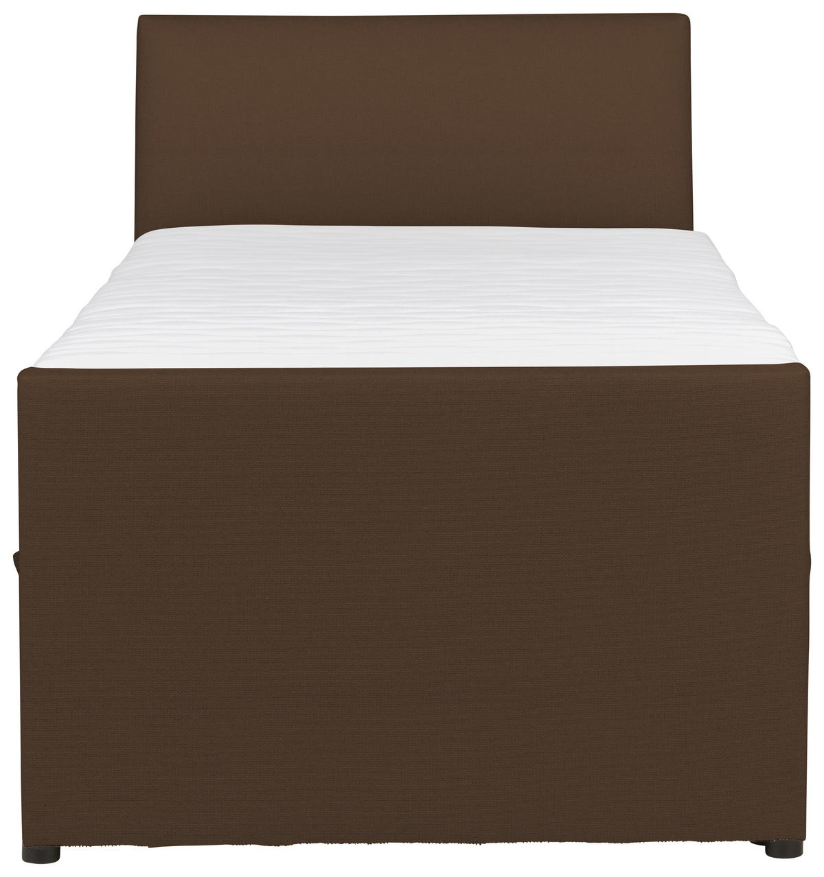 BOXSPRING-ÁGY 100/200 cm  barna  - barna/fekete, Modern, textil/fa (100/200cm) - MID.YOU
