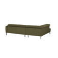 ECKSOFA in Webstoff Olivgrün  205/280 cm  - Schwarz/Olivgrün, Design, Textil/Metall (205/280cm) - Xora